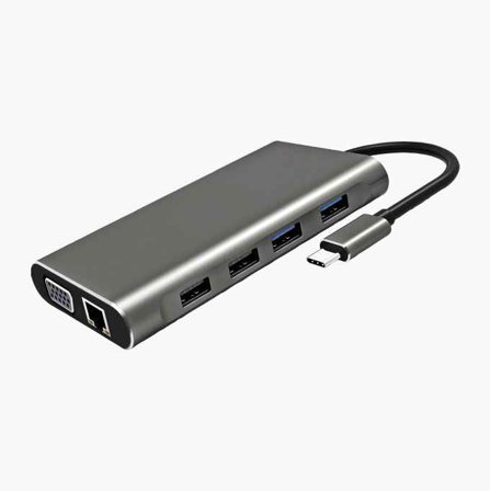 USB C-hub 11 utgångar - Biltema