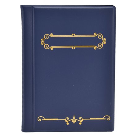 Møntsamling Bog Stor Kapacitet Anti Slip Design God Vandmodstand 120 Lommer Mønt Holder til Samling BrugBlå