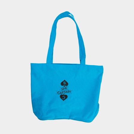 Sac de shopping She Captain, 32 x 46 cm, bleu
