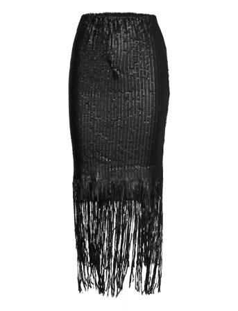 Slnicole Skirt Knälång Kjol Svart Soaked In Luxury