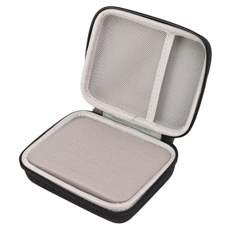 Guitar Pick Holder Case EVA Vanntett Picks Oppbevaringsveske for Capo Strenger Skulderstropper Svart