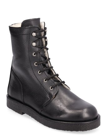 Boots - Flat - With Laces Black ANGULUS