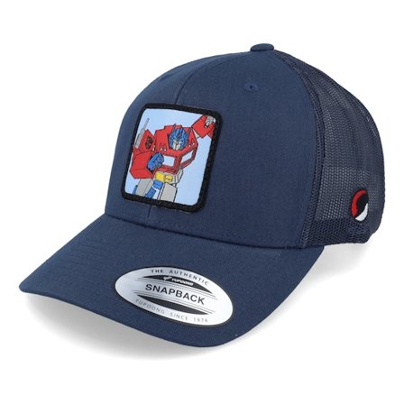 Transformers - Ble trucker Czapka Z Daszkiem - Optimus In Action Navy Trucker @ Hatstore