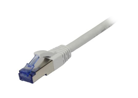 SYNERGY Patchkabel RJ45, CAT6A 500Mhz, 0.25m, weiss, S-STP(S/FTP), S