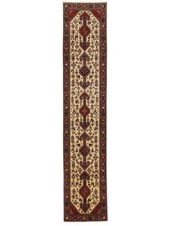 Noué À La Main Abadeh Tapis 82X402 De Laine Noir/Marron Petit