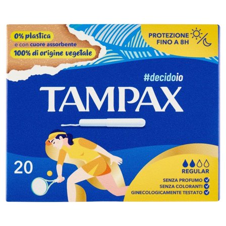 Tampax Blue Box Regular 20 Assorbenti Interni Flussi da Leggeri a