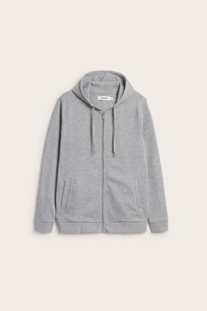 Kappahl | Hettegenser med glidelås Lysegrå M | Lysegrå