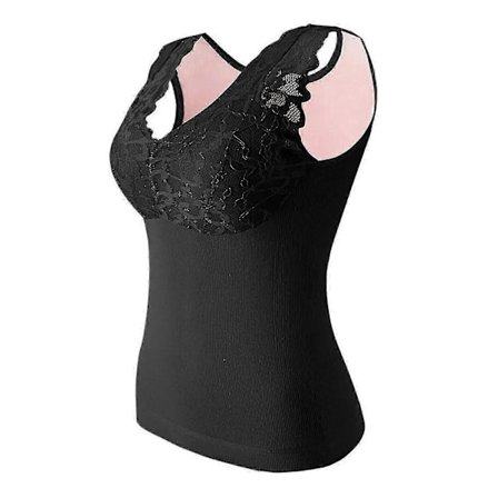 2-i-1 Termounderkläder med Inbyggd BH för Kvinnor, Stretch Termolinné med Inbyggd BH, Fodrad Varm Skjortväst