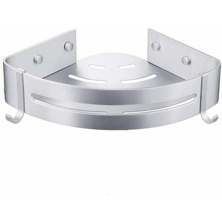 Badrumshylla Badrum Ljust Sand Svart Rymd Aluminium Triangulär Korg Silver Enkeltlager Stativ, för hem kök,