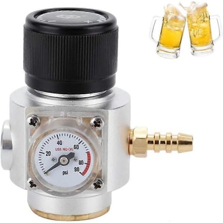 CO2 0-90 PSI Hjemmebryg Mini Gas Regulator Kit T21 * 4 Sodavands Trykmåler Ledninger Aluminium Oplader Kit