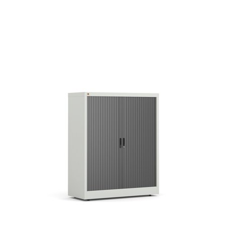 Rollladenschrank STUDIO, 1200 x 1000 x 420 mm, grau/schwarz
