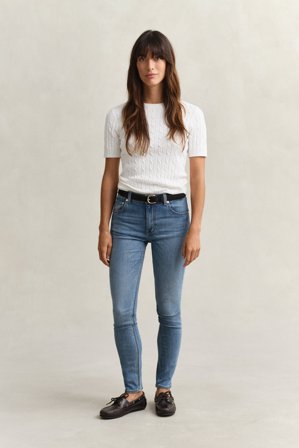 GANT Damen Skinny Stretch Jeans (31) Hellblau