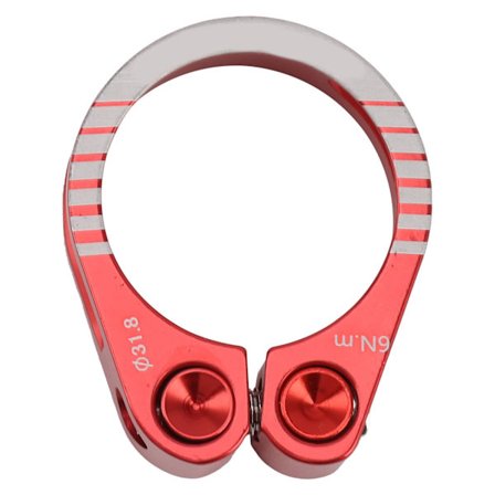 Pyörän satulan kiinnitysruuvi Alumiiniseos Säädettävä Pyörän satulan kiinnitysruuvi Nopea irrotus Vaihtoon Punainen 31,8 mm / 1,25in