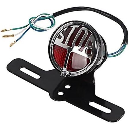 Bromsljus, Universal Vintage Motorcykel LED Bakljus Bakbromsljus Lampor Med Registreringsskyltshållare