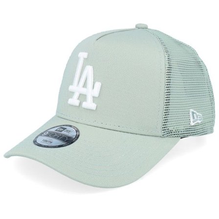 New Era - MLB Grön trucker Keps - Los Angeles Dodgers League Essential Evergreen/White A-frame Trucker @ Hatstore