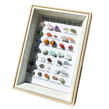 35 naturlige malmprøver av edelstener