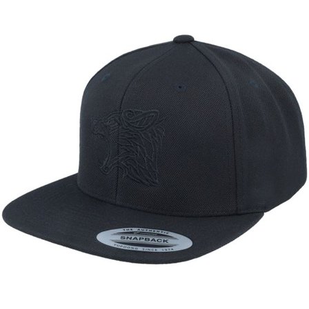 Vikings - Svart snapback Keps - Viking Wolf Black/Black Snapback @ Hatstore