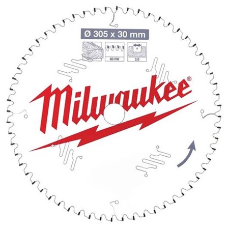 Milwaukee CSB MS W Sågklinga 305x3x30 mm, 60T, Maskintillbehör & förbrukning