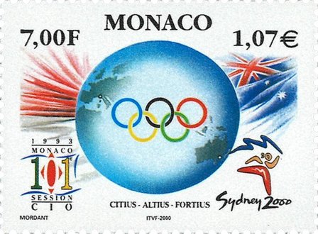 Monaco - OL i Sydney 2000 - Postfrisk frimærke