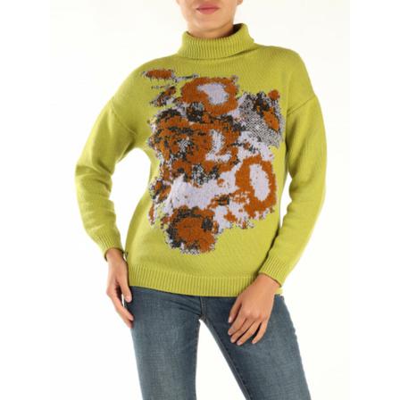 Manila Grace Turtlenecks Grøn, Dame Rullekraver