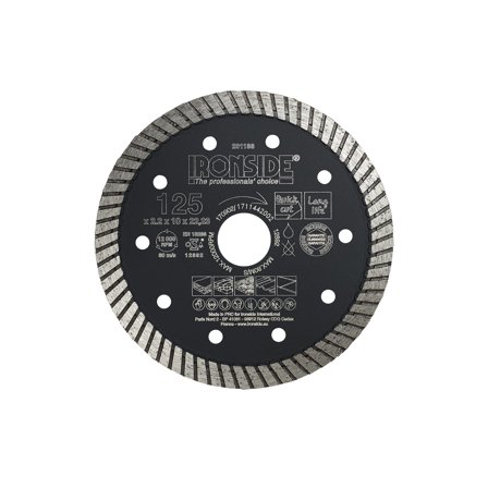 Ironside 201188 Diamantkapskiva 125 x 22,23 x 2,2 x 10 mm, Kapa, slipa & polera