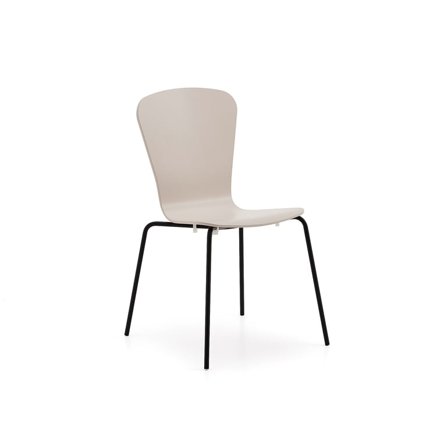 Stol, svart stativ, sand