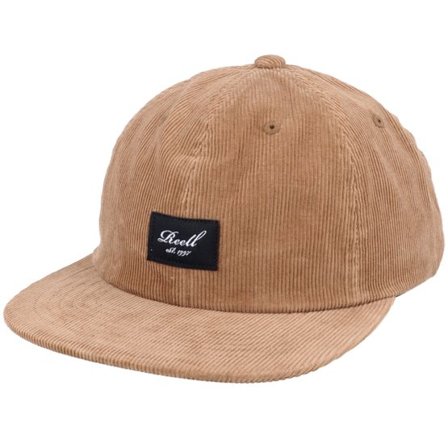 Reell - Beige snapback Keps - Flat 6-Panel Cap Copper Brown Cord Snapback @ Hatstore