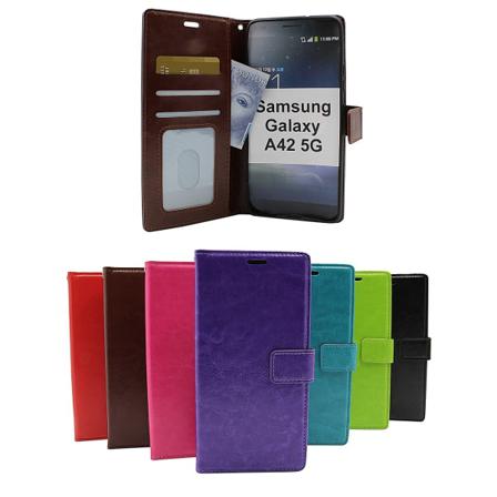 Crazy Horse Wallet Samsung Galaxy A42 5g (svart) Brun