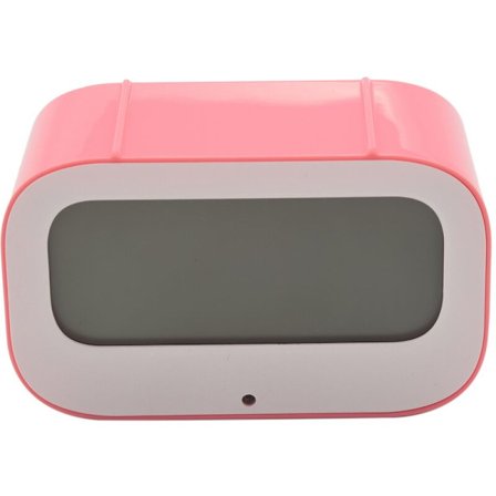 Vækkeur, sød bordur med smart baggrundsbelysning/temperatur/snooze-vækkeur batteridrevet vækkeur (lyserød)