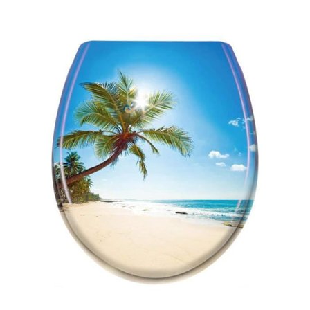 Toalettsits med fallande broms - UISEBRT - Olika mönster att välja mellan - Blå