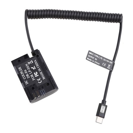 USB Typ-C Strömadapterkabel För LP-E6 Dummy Batteri Strömförsörjning