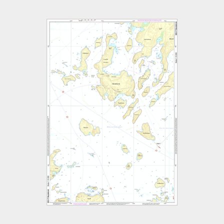 Carta especial Hydrographica 622-17 Bondekrok, A2 não dobrada (plano)