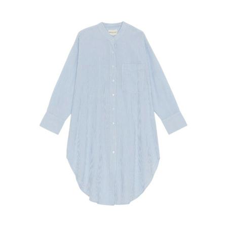 Moshi Moshi Mind Believe Shirtdress Stripe Blå, Dame