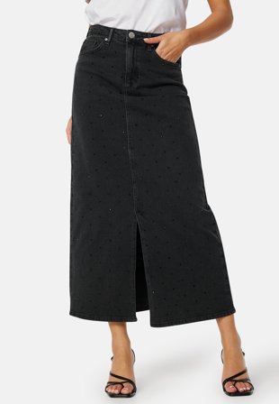 VERO MODA Vmtessa HR Maxi Denim Skirt Black Denim Klær