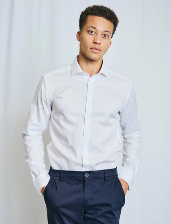 Bruun & Stengade Bs Lajovich Slim Fit Shirt - White - 44