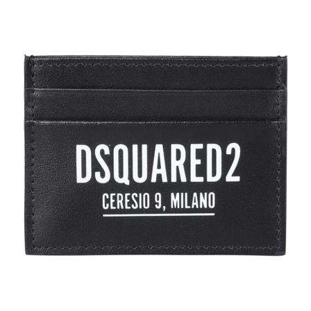 Dsquared2, Logo-Print Cardholder Czarny, Mężczyzna, Rozmiar: ONE Size