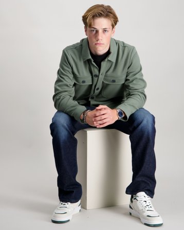 ONLY & SONS JUNIOR OSJNEW KODYL OVERSHIRT SWEAT SWT Groen Truien Jongens - Kids Brand Store