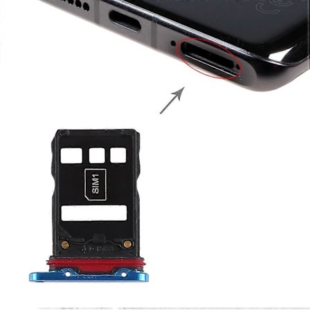 SIM-kortfack + SIM-kortfack för Huawei P30 Pro (Blå)