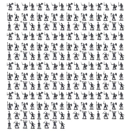 1:72 200/sett Plastfigurer Leke Soldater Menn Sverdmann Action Diy Krigscene Leke Grå