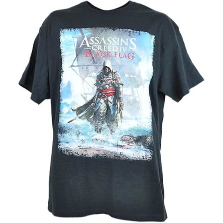 Assassin Creed Iv Black Flag Action Video Game Tshirt Edward Graphic Tee 2xlarge