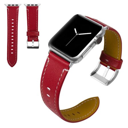 Apple Watch Series 5 / 4 40mm classic genuine leather watch band - Red