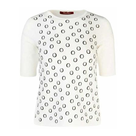 Max Mara Studio Knitted Top , Wit , Dames , Maat: M
