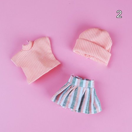 Dockkläder Hattar Dockor Kjol Kostym 2 2 2