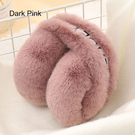 Vinter øreklokker Ørevarmere MØRK ROSA