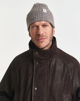 GANT - Mouliné-lue i ullblanding til herre brown melange