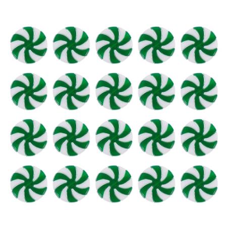 50 stk Julepynt Runde Akrylperler DIY Perler Tilbehør Juletræspendant Grøn 2,2X2,2X0,5cm Green 2.2X2.2X0.5cm