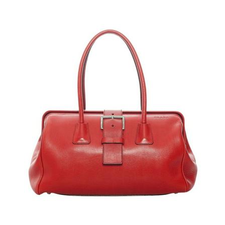 Prada Vintage, Pre-owned Leather Handbag Rood, Dames, Maat:ONE Size