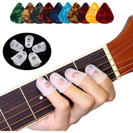 Guitar Fingertip Protector - 10 stk. Silikone Guitar Finger Protectors Gu