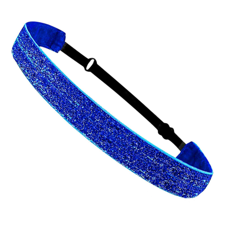Halkfritt Huvudhår Glitter Elastisk Huvudbonad Sportpannband Blue