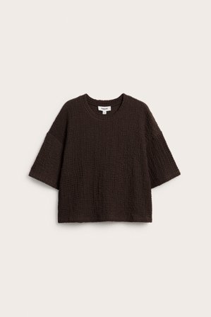 Kappahl | T-shirt oversize | Ciemnobrązowy
